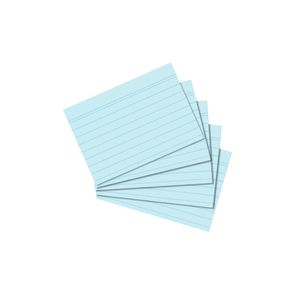 500 Herlitz Karteikarten DIN A8 / liniert / Farbe: blau