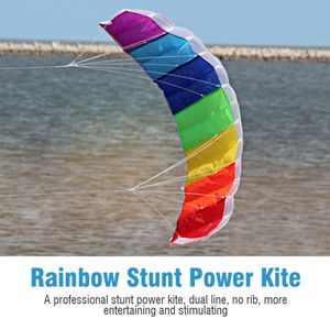 1.4m/2m/2.7m Kolorowy dwuliniowy latawiec wyczynowy Power Sport Kite Outdoor Seaside Beach Toy