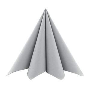 Softpoint Serviette in Grau, 1/4-Falz, 40 x 40 cm, 50 Stück - Mank