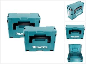 2x Makita Kunststoff Werkzeug Koffer MAKPAC 2 - ohne Einlage