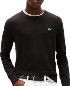 Tommy Hilfiger Jeans Schwarz gestrickter schlanker Fit Pullover – Xxl