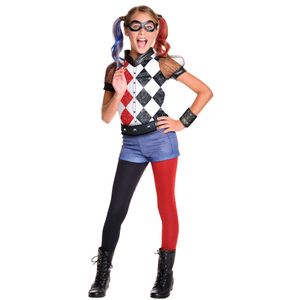 DC Super Hero Girls - "Deluxe" kostým '" 'Harley Quinn' - Kids BN5456 (M) (červená/čierna/biela)