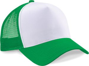 Beechfield B640 | Snapback Trucker Cap / Kappe / Mütze / Hut - Farbe: Pure Green/White - Größe: One Size