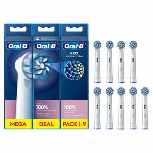 Oral-B Pro Sensitive Clean Ersatzbürstenköpfe, 9er-Pack