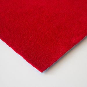 Steffensmeier Velours Teppichboden Verona Meterware  | Auslegware für Kinderzimmer Wohnzimmer Schlafzimmer | Rot, Größe: 400x500 cm
