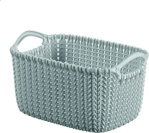 Aufbewahrungsbox Schrankkorb Aufbewahrungskorb Regalkorb Einschubkorb  KNIT grau 3 l HOMLA