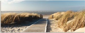 ARTland Schlüsselbrett Nordseestrand auf Langeoog - Steg Größe: 20x25 cm