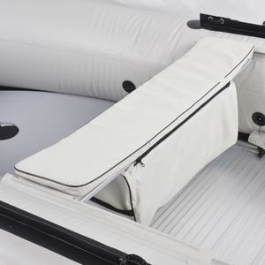 NEMAXX Professional Sitzbanktasche 97 cm mit Polsterauflage für 380 cm Schlauchboot - Sitzbankauflage, Boot Sitzpolster mit Tasche  - extra weich - Schlauchboottasche, Stauraumtasche, hellgrau