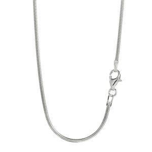 NKlaus Halskette 38cm Schlangenkette rund 925 Silber Collier 1,7mm breite Silberkette 4086