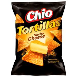 Chio Tortillas Chips Nacho Cheese wegetariańskie chipsy torebka 110g