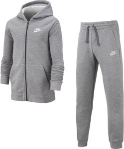 Nike Kinder Freizeit-Sport-Trainingsanzug B NSW CORE TRACK SUIT baumwolle grau, Größe:M(140-152)