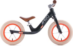Amigo Volt - Laufrad 12 Zoll - Lauflernrad ab 2-4 Jahre - Balance fahrrad für Jungen und Mädchen - bis zu 30 kg - Grau