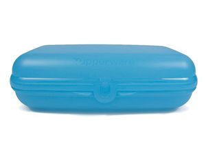 TUPPERWARE To Go Maxi-Twin hellblau Behälter Dose Lunchbox Maxitwin Brotdose + SPÜLTUCH