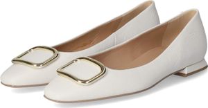 Högl Damen Ballerinas Weiß Glattleder Größe: 38,5