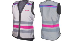 sicherheitsweste Lucy FR polyester/mesh grau/rosa Größe S