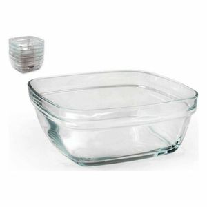 Duralex Lys Stapelschale quadratisch, 17cm, 1.1 Liter, Glas gehärtet, transparent, 1 Stück