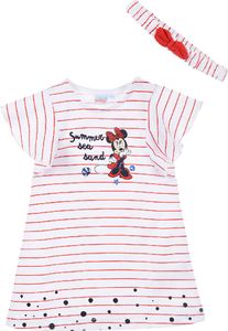 Minnie Mouse Baby Kleid Mädchen Dress + Stirnband Schleife Set       , Farbe:Rot, Größe:80