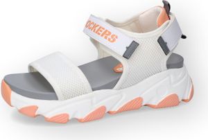DOCKERS by Gerli Damen Casual Plateausandale Chunky Sandale , Farbe:Weiß (White / Neon Orange 595), Größe:EUR 41