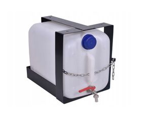 Wassertank 20l mit Hahn, Wasserkanister Wasserbehälter Kanister Wasser Behälter plus Wassertank Montagekorb, Kunststoff