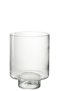 J-Line Windlicht Recht - Glas - Transparent - Ø26,5cm