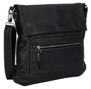 Bag Street Damentasche Umhängetasche Handtasche Schultertasche T0103 SCHWARZ
