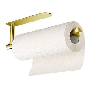 Küchenrollenhalter ohne Bohren/Bohren, küchenrollenhalter Wand, küchenpapierhalter Edelstahl, Gold