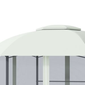 Outsunny Gartenpavillon Pavillon 4 x 5 m Festzelt Partyzelt wetterfest wasserabweisend Zelt mit Seitenwänden und zweistufigem Dach Stahl + Polyester Grau
