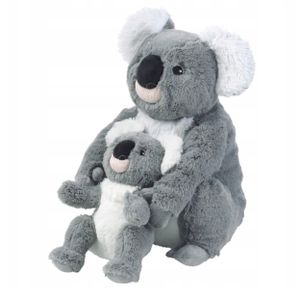 Gustaw Koala mit Kind Teddybär Groß XXL (grau-weiß, 30cm)  - Plüschbär, Kuschelbär XXL Plüschtier,  Plüschtier Kuscheltier Teddy Bear