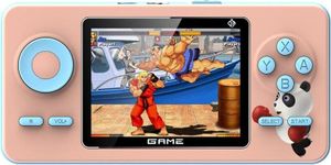 Spielkonsole 1020 mAh 3 Zoll mit 520 Spiele Retro-Handheld-Spielkonsole in Rosa