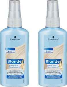 2x Schwarzkopf Blonde Aufhell Spray S1 je 125ml mit Argan Öl bis zu 2 Stufen Aufhellung 2x Schwarzkopf Blonde Aufhell Spray S1 je 125ml mit Argan Öl bis zu 2 Stufen Aufhellung