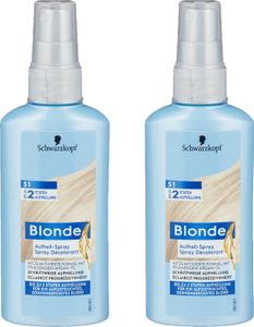 2x Schwarzkopf Blonde Aufhell Spray S1 je 125ml mit Argan Öl bis zu 2 Stufen Aufhellung