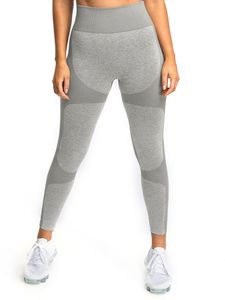 Frauenhose mit Hoher Taille Bedruckte Sport Stretch Legging Fitnesshose Yoga-Hose,Farbe:Hellgrau,Größe:M