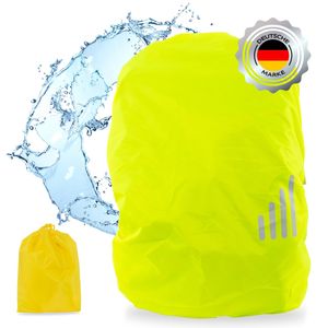 ECENCE Regenschutz Rucksack Gelb Regenbezug Rucksack 35-45L Regenhülle Schutzhülle für Schulranz