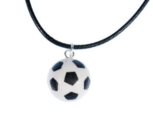 Miniblings Fußball Ball EM WM Halskette Lederkette Sportler Fußballer Jungen