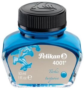 Pelikan Tinte 4001 im Glas türkis Inhalt: 30 ml