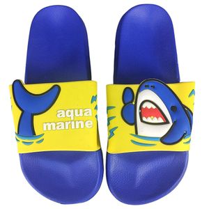 Badelatschen Kinder Badeschuhe Pantoletten Sport Slippers Shark Blau Gr.32