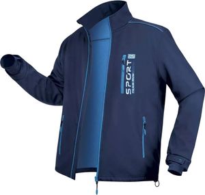 Atlas For Men - Pánská softshellová bunda s vodoodpudivou úpravou - Sport AF545 (XXL) (námořnická modrá)
