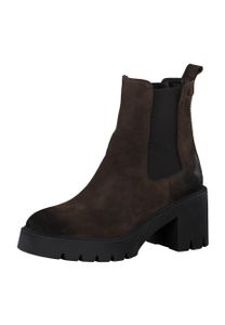 Tamaris Damen Stiefelette Leder Chelsea Boot hoher Absatz Profil 1-25469-41 , Größe:39 EU, Farbe:Braun