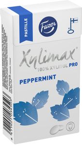 Fazer Xylimax Pfefferminz 38 g / zuckerfreie Xylitol Pastillen Peppermint