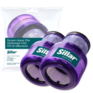 Sillar 2x HEPA-Filter für Dyson V11 Cyclone Serie wie V11 Absolute, Animal, Fluffy, Total Clean, Pro, Absolute Extra Staubsauger / ersetzt 970013-02