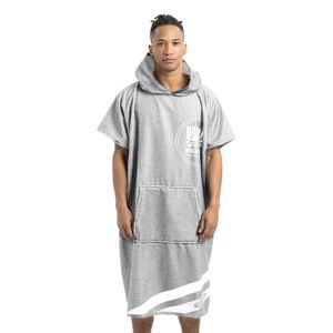 HOMELEVEL Badeponcho Uni - Surf Poncho aus Baumwolle/Polyester - Handtuch für Erwachsene - Bademantel für Damen und Herren - Badetuch mit Kapuze