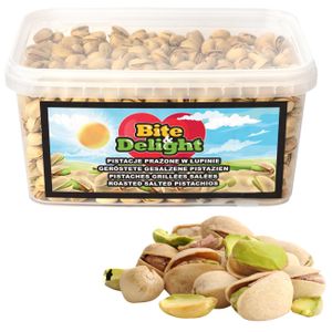 Bite&Delight Pistazien geröstet & gesalzen 500 g – in Schale, knusprig & aromatisch, hochwertiger Snack