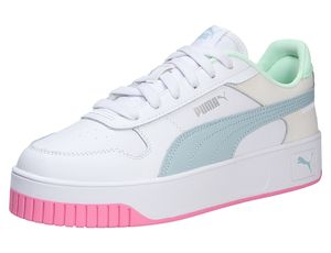 Puma Carina Street Damenschuhe Schnürschuhe Sportive Sneaker Weiß Freizeit, Schuhgröße:EUR 41 | UK 7