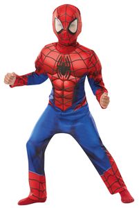 Spiderman Spider-Man mit Muskel Deluxe Kinder Karneval Fasching Kostüm 104