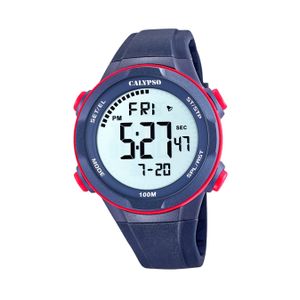 Calypso Herren Jugend Uhr Digital K5780/4 Kunststoff Armbanduhr blau D2UK5780/4