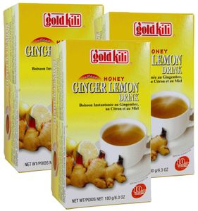[ 3x 180g (10x18g) ] GOLD KILI Instant HONIG & INGWER Zitronengetränk / Honey Ginger Lemon Drink