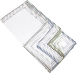 Herren Taschentücher mit Streifen-Bordüre, 10 Stück HAND112 (10 Stück) (Grün/Grau/Blau) Herren Taschentücher mit Streifen-Bordüre, 10 Stück HAND112 (10 Stück) (Grün/Grau/Blau)