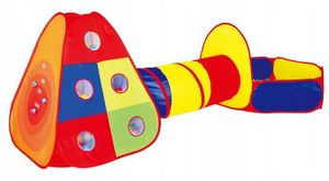 Kinderspielzelt Spielzelt  - Trockenbecken + 100 Bälle Babyzelt mit krabbeltunnel : Teiliges Bällebad Spielhaus Mehrfarbig COIL