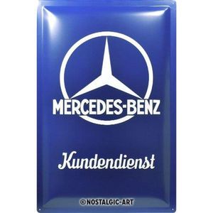 Nostalgic-Art - Metalowa tabliczka 40 x 60 cm - Mercedes-Benz - Obsługa klienta Mercedes-Benz