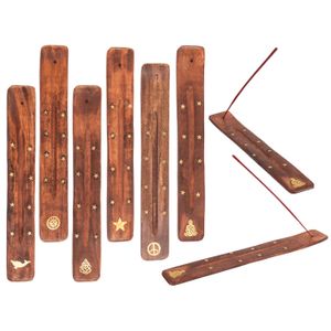 Holz-Räucherstäbchenhalter, ca. 25,5 x 4 cm